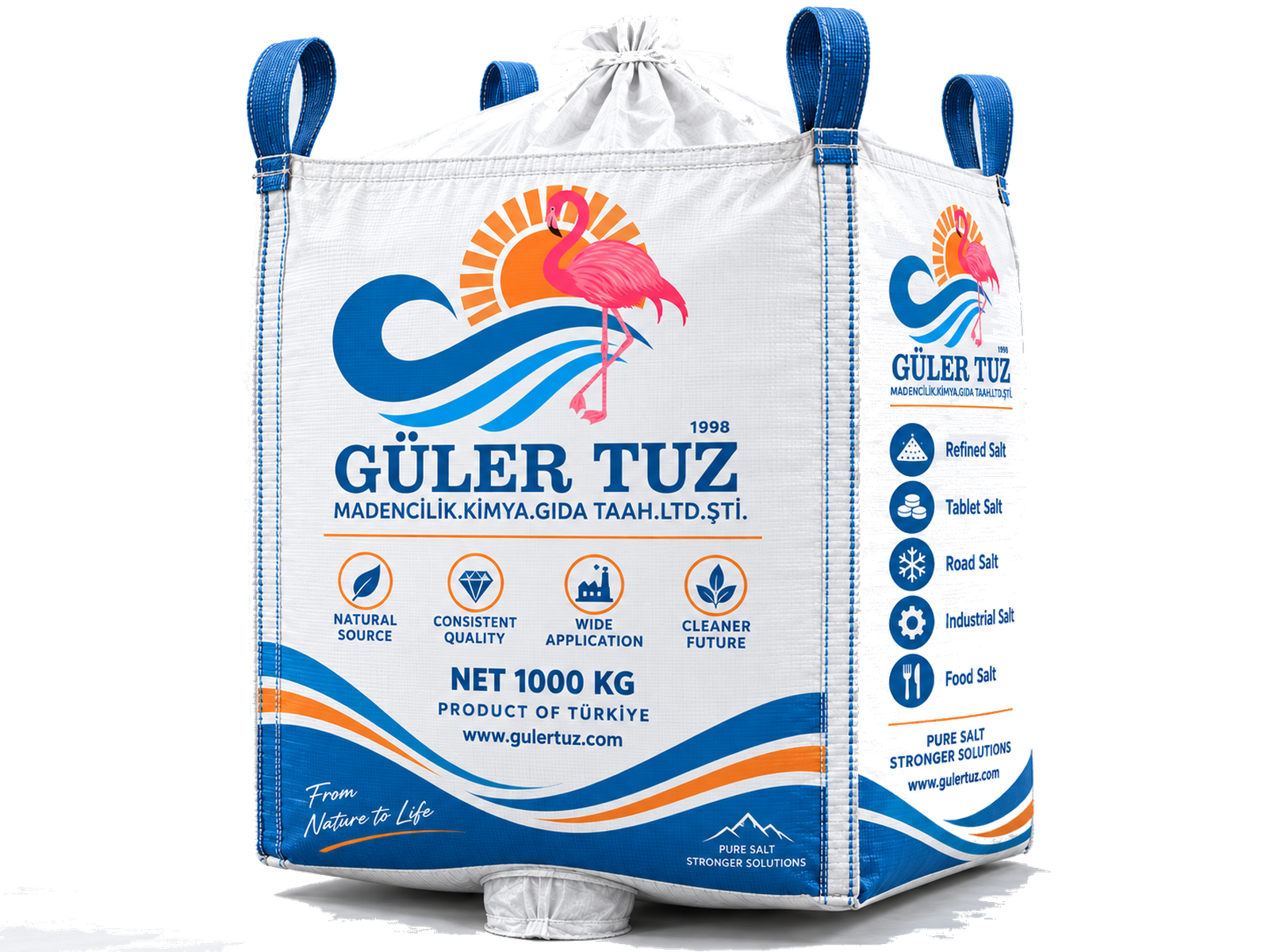Güler Tuz chlor-alkali salt – original big bag packaging, bulk-tonnage delivery