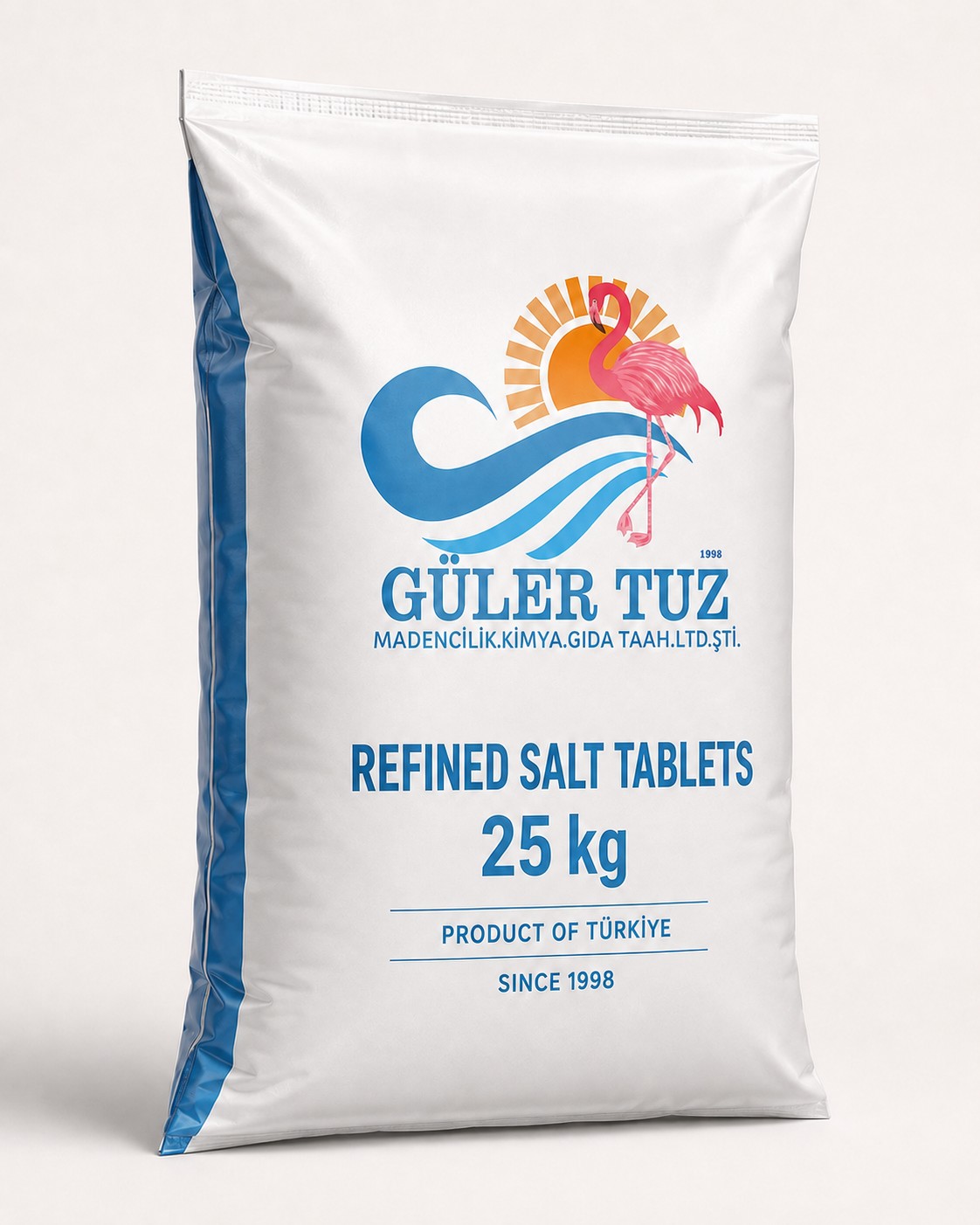 Güler Tuz 25 kg refined tablet salt packaging